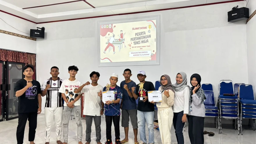 Lomba Tenis Meja Tingkat Nagari Meriahkan Program KKN UNP 2026